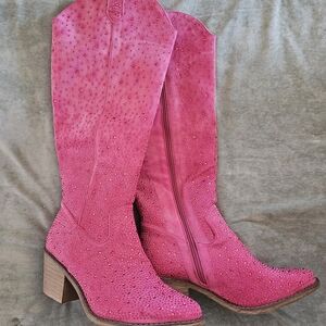 Pierre Dumas Pink Heeled Boots